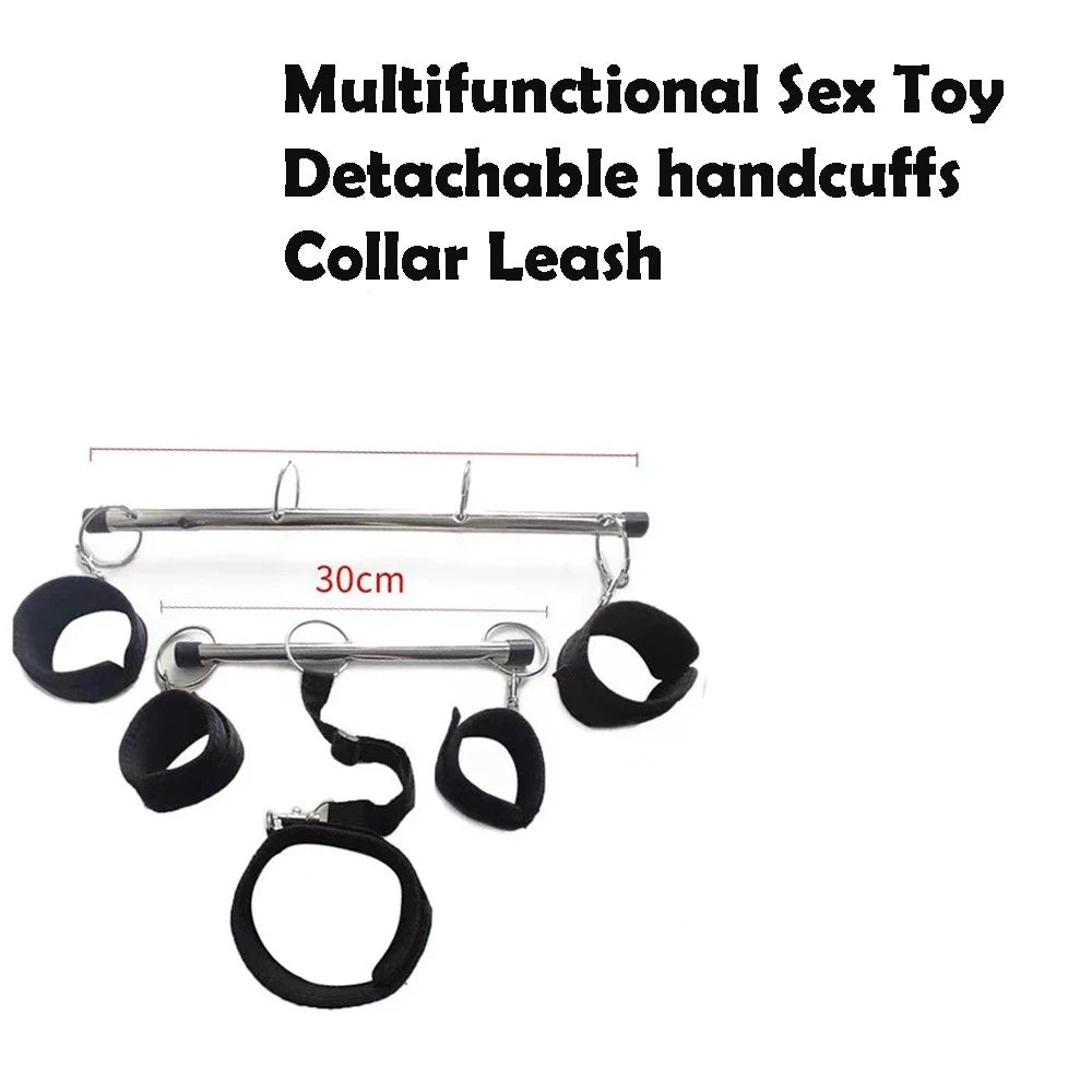 BDSM Handcuffs Leg Restraint SM Bondage Gear Sex Toys Sexy Adult Female Open Thigh Bar Spreader Sextoy Kits Couple Porn Games
