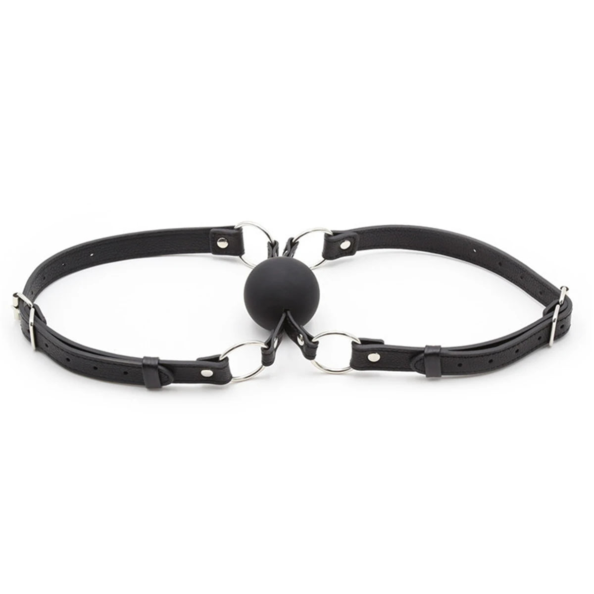Gay Sex BDSM Restraint Mouth Gag SM Slave Fetish Mouth Double Silicone Balls Sex Toys for Couples PU Leather Plug Erotic Product