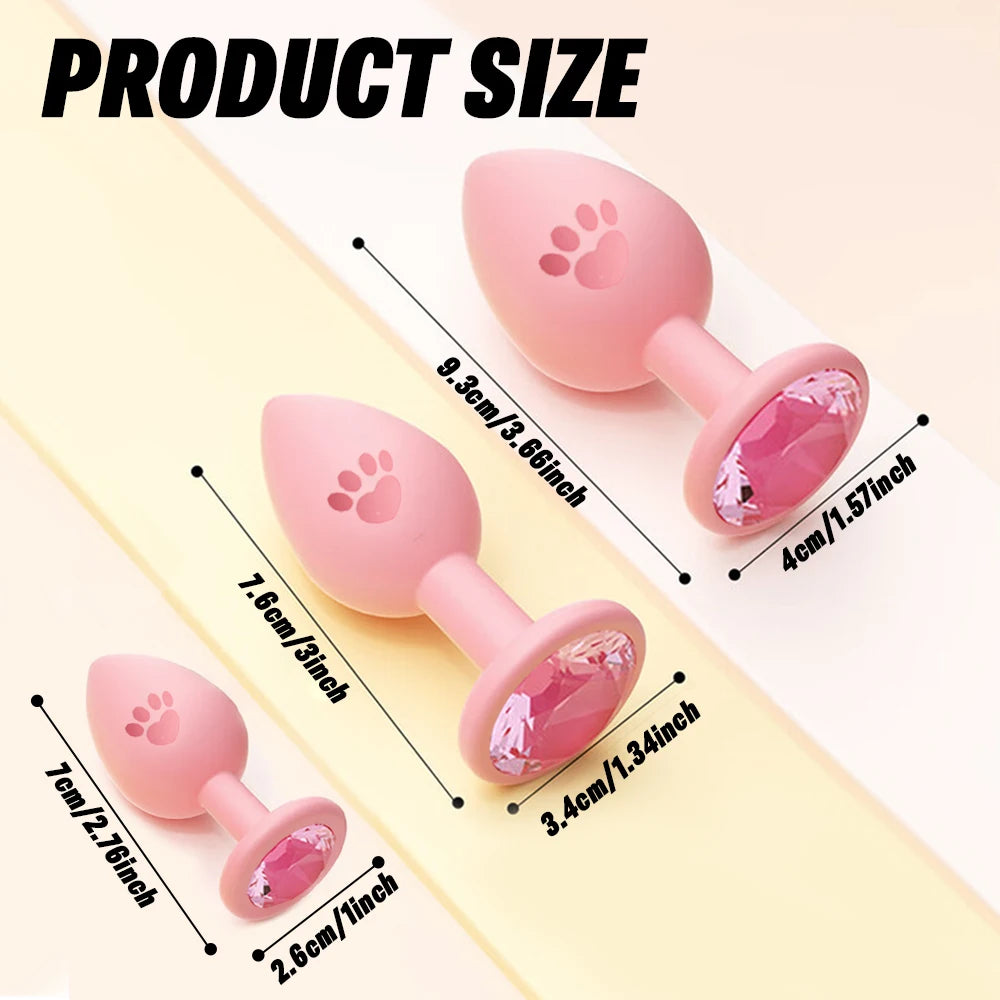3 Sizes Soft Silicone Anal Plug Mini Butt Plug Erotic Sex Toys for Men Women Gay Couples Adult Anal Prostate Stimulator Dildo