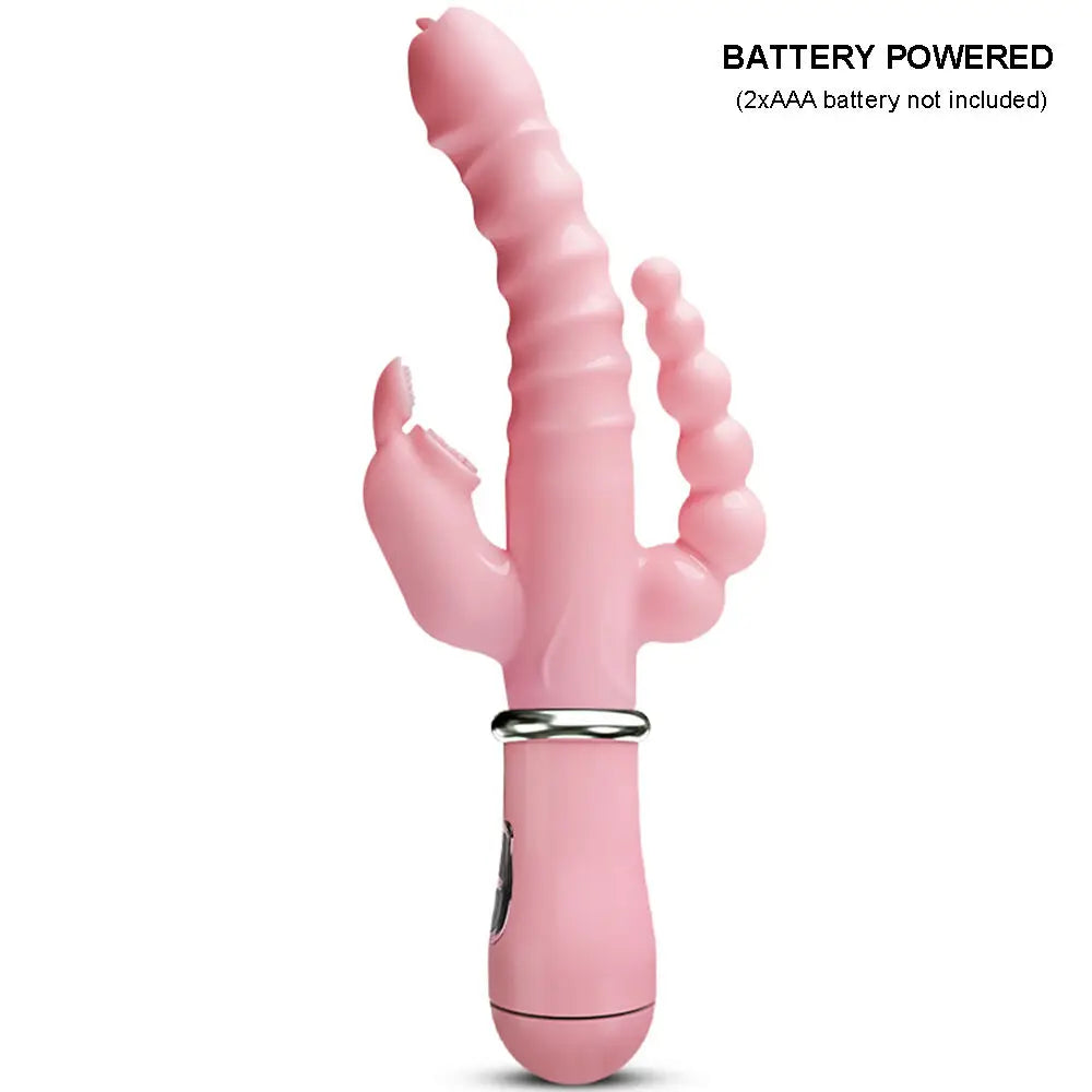 Vibrator Powerful 3 in 1 Dildo Rabbit Vibrator Waterproof Anal Clit Vibrator Sex Toys for Women Couples Flirting Dildo Vibrator