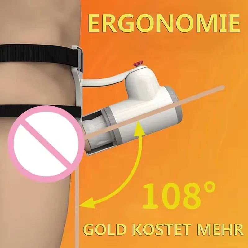 Waist Belt Wearable Masturbation Cup for Male Penis Training Adult Toys Telescopic Sucking Realistic Sleeve Stroking Massage