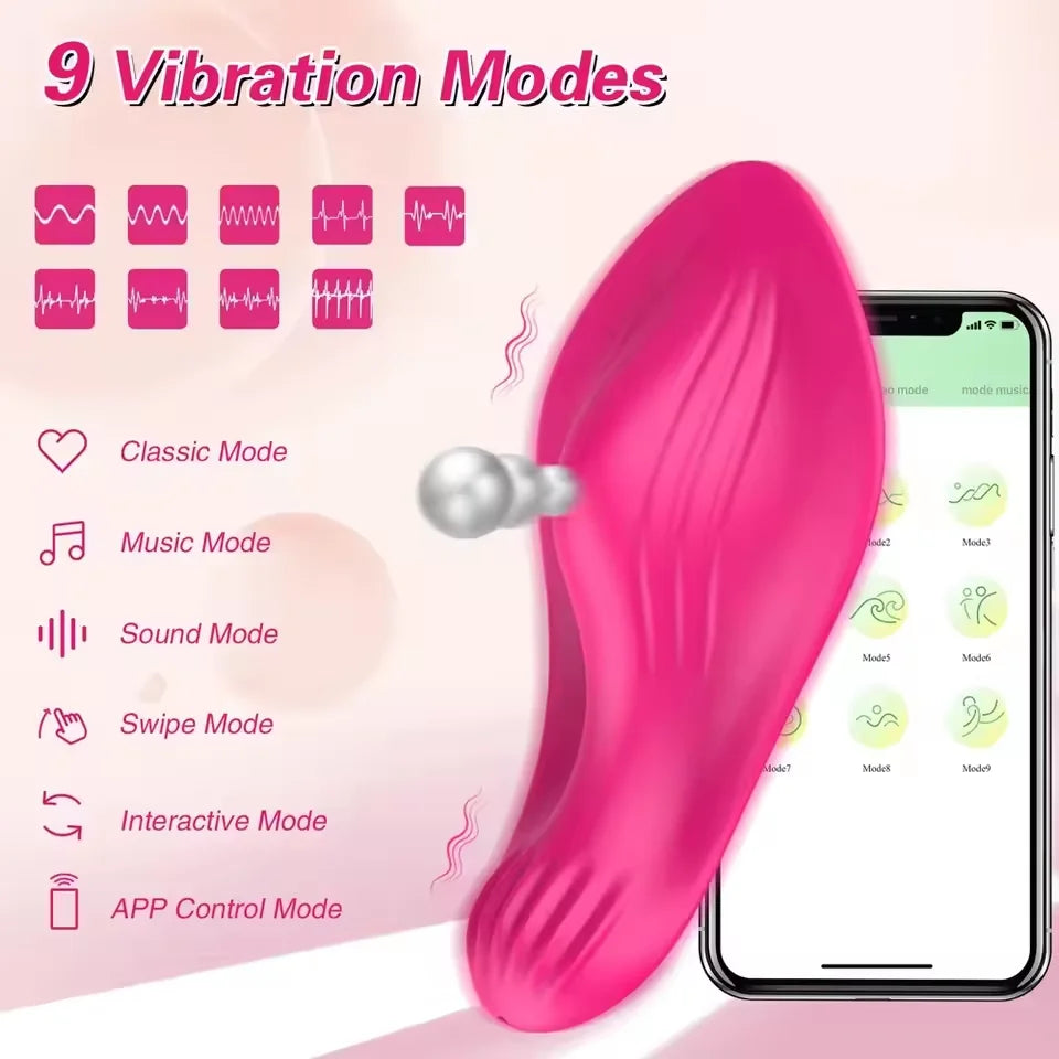 Wearable Bluetooth Control Vibrator for Women Remote Control G Spot Clitoris Stimulator Vagina Massager Sex Toy for Women Couple