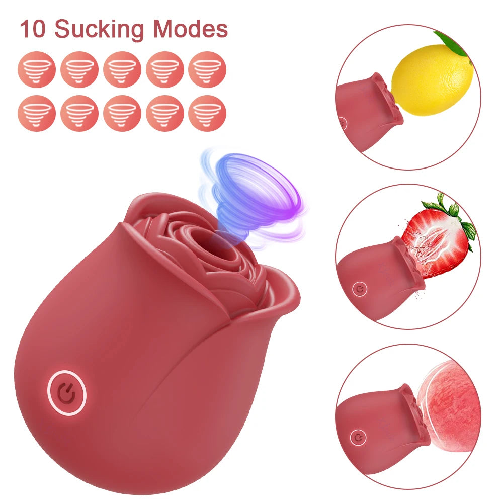Sucking Vibrator for Women Vacuum Stimulator Oral Nipple Massage Clit Sucker Female Sex Shop Rose Sex Toys Adults Products 18+