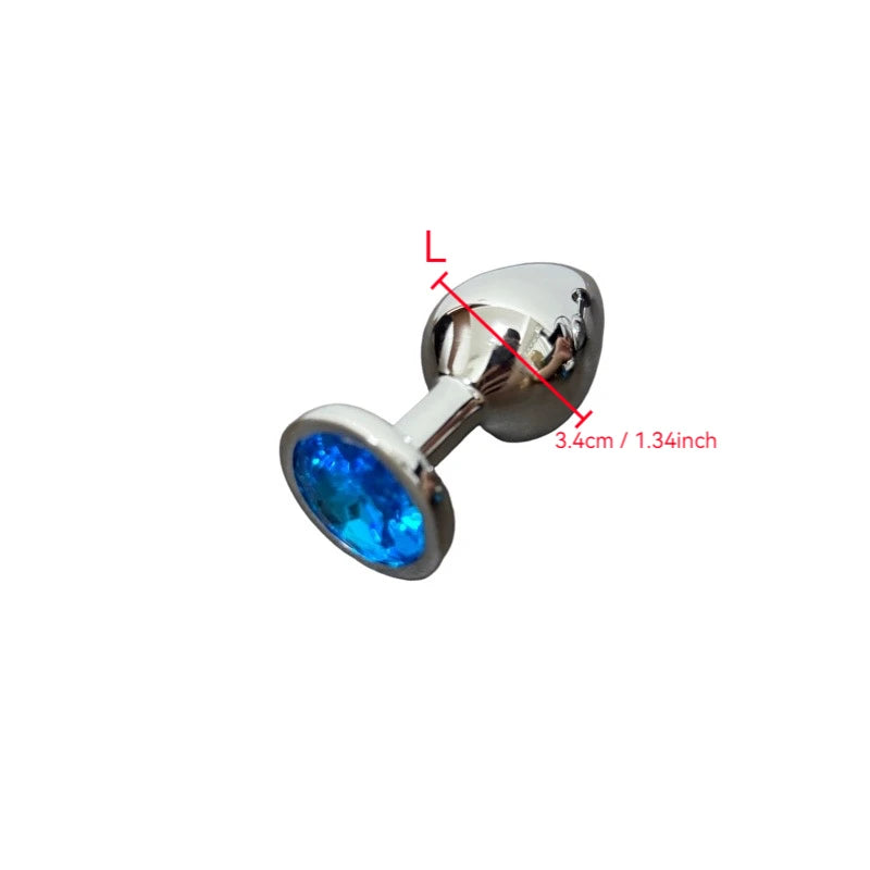 Blue Metal Anal Plug for Men And Women Outdoor Wearable Anal Door Expander Sexual Health And Wellness Product