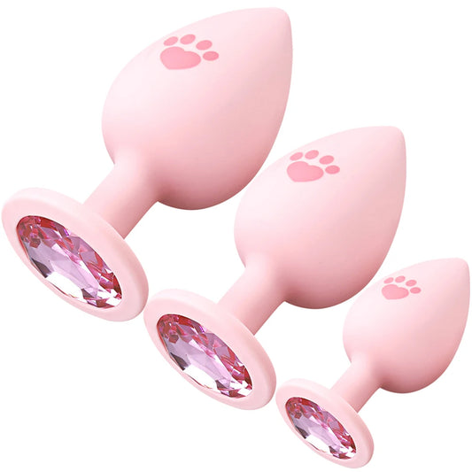 3 Sizes Soft Silicone Anal Plug Mini Butt Plug Erotic Sex Toys for Men Women Gay Couples Adult Anal Prostate Stimulator Dildo