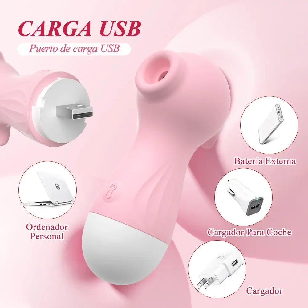 Powerful Vagina Sucking Women Vibrator Strong Shock G-Spot Stimulator Female Masturbator Erotic Dildo Stick for Couples