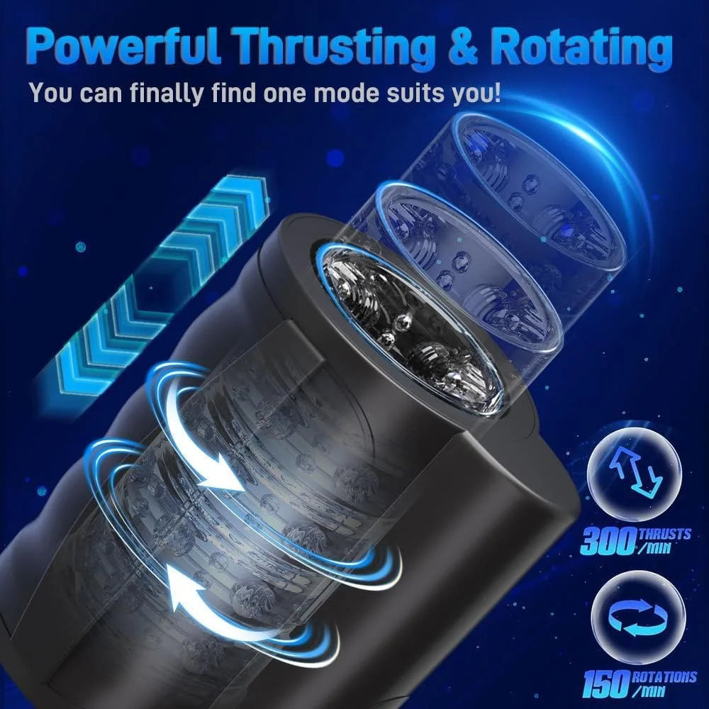 Male Masterburbatar Hands Free Adult Toy Mastusbar Sucking Thrusting Machine Pussy Pocket Butt Masterbator Viboators Toys