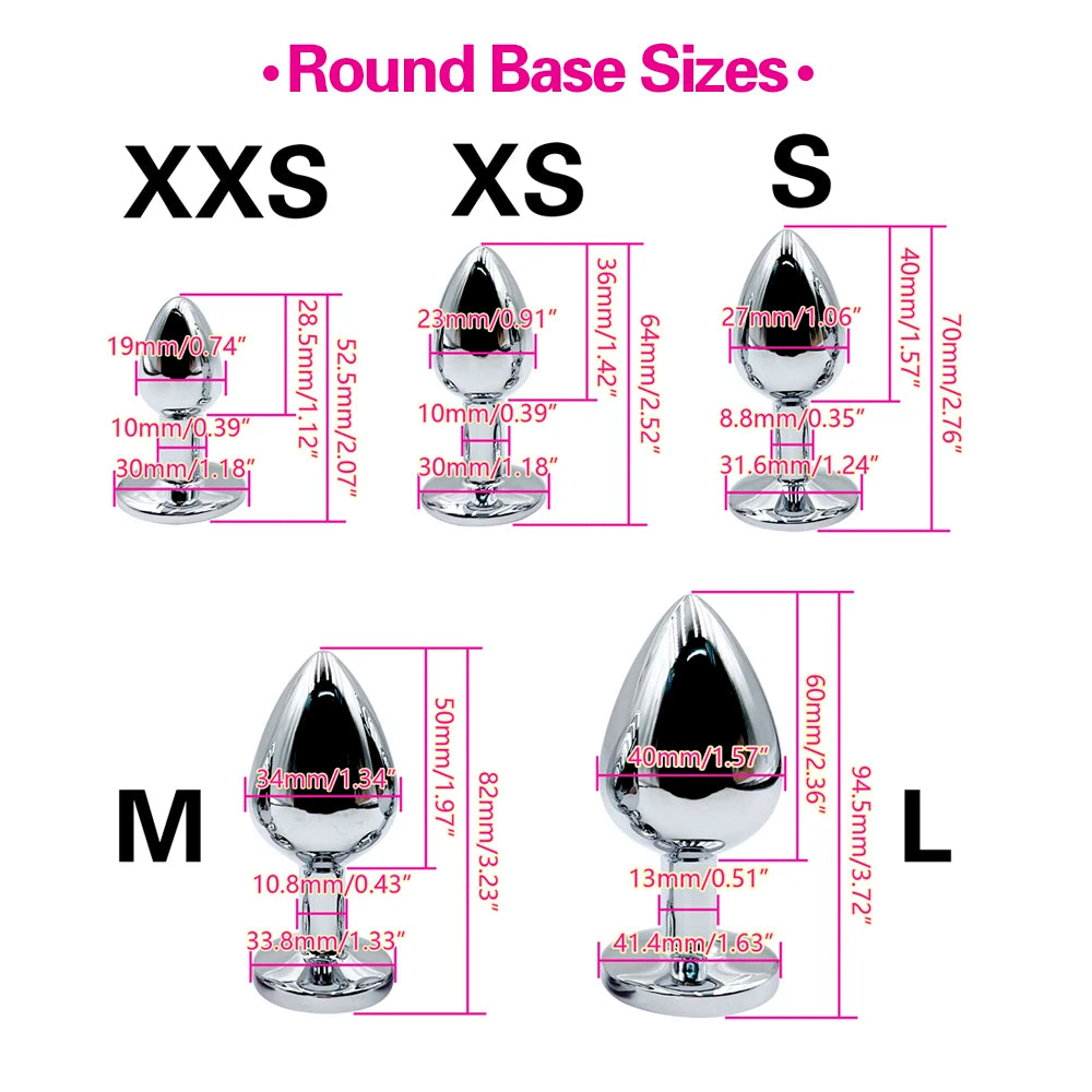 5Pcs/1Set Metal Anal Plug Stainless Steel Butt Plug Anus Stimulator Prostate Massage Dildos Adult Sex Toys For Women Men Couple