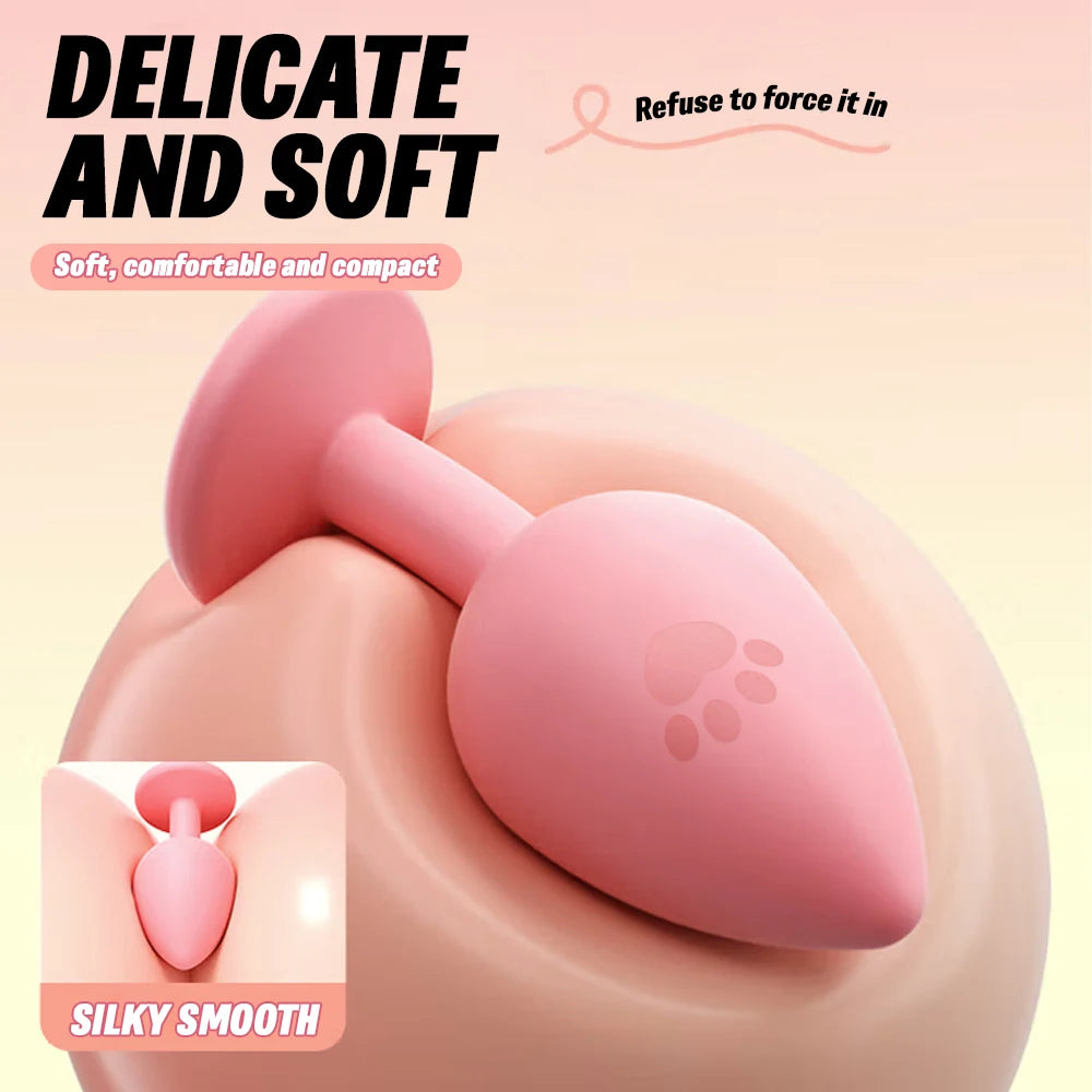 3 Sizes Soft Silicone Anal Plug Mini Butt Plug Erotic Sex Toys for Men Women Gay Couples Adult Anal Prostate Stimulator Dildo