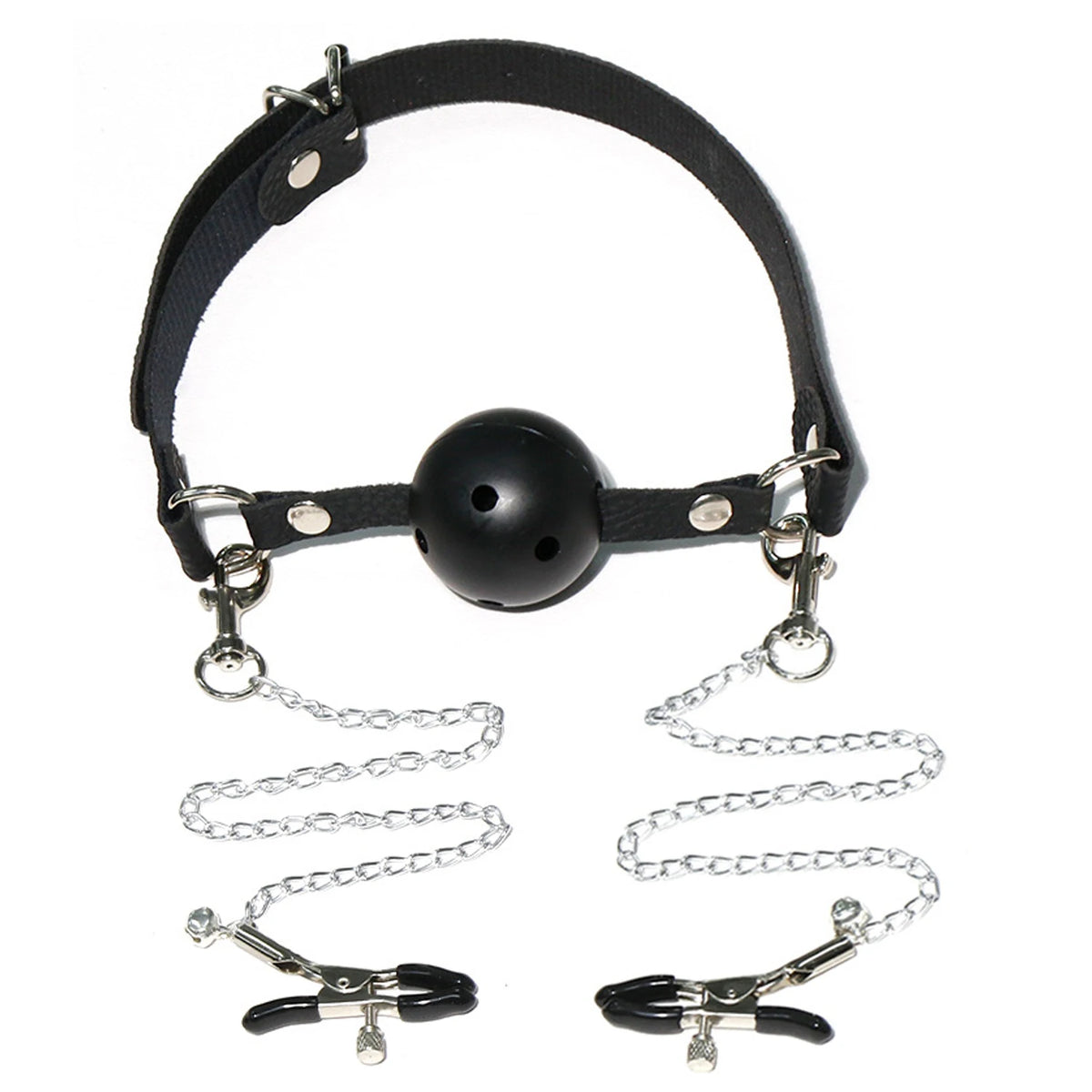 SM Mouth Gag Nipple Clamp BDSM Slave Bra Clip Sex Toy Kits Soft Silicone Mouth Ball Sextoy Adult Erotic Games Oral Sex Opener