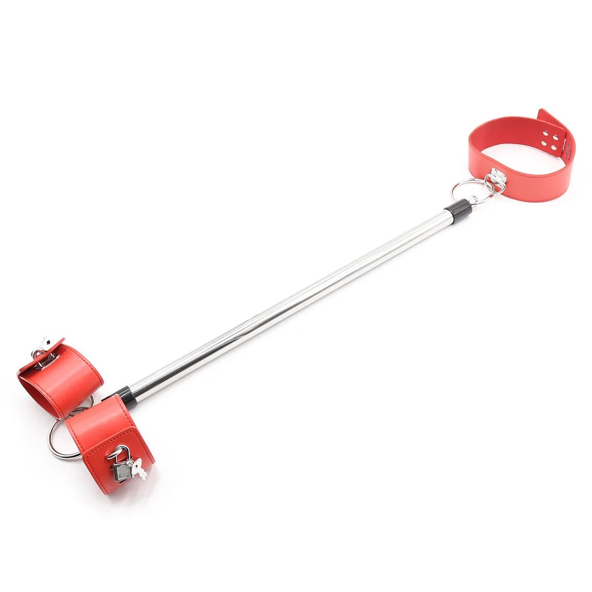 BDSM Restraint Handcuff Set Leg Cuff Neck Restrain Kit SM Fetish Stainless Steel Extend Spreader Bar Adult Couple Slave Harness