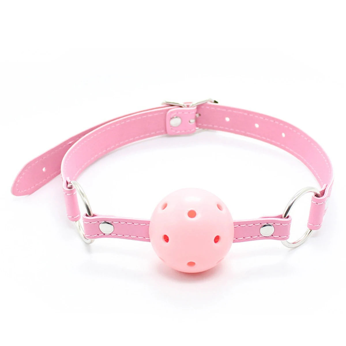 Woman Mouth Gag Silicone Oral Sex Mouth Ball BDSM Adult Restraint Sex Toy SM Slave Bondage Gear Adjustable Neck Collar MouthPlug