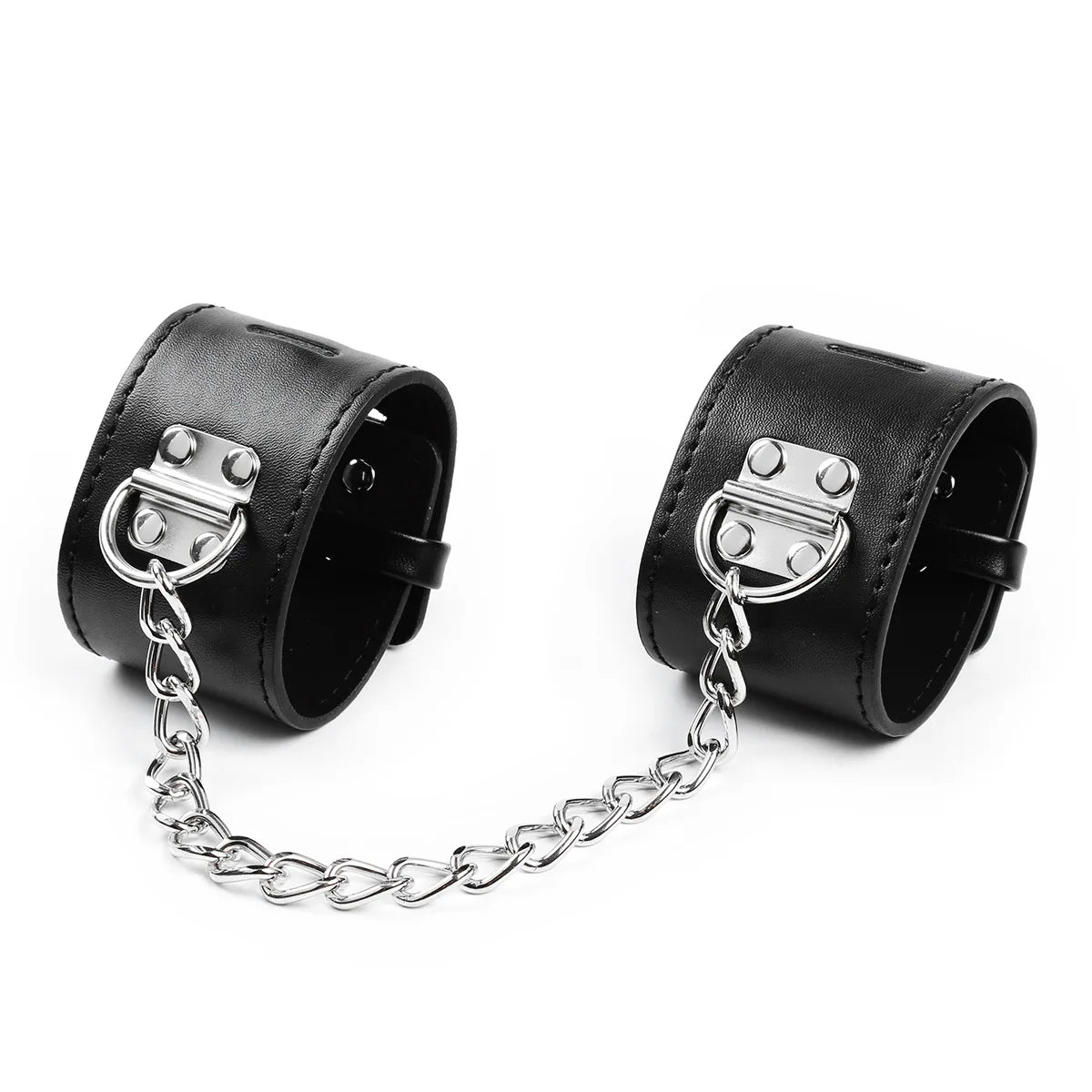 Sex Handcuff Toy with Lock 18+ Adult SM Slave Erotic Games Hand Restraint Cuffs Couple Sex Bondage Gears PU Lock Handcuffs
