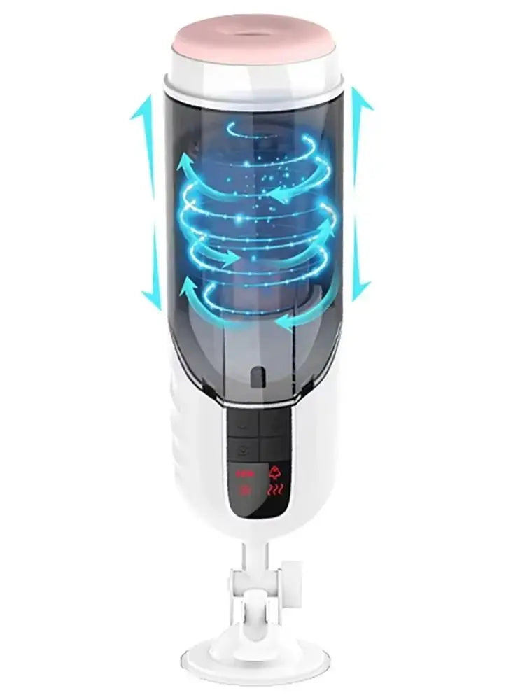 Powerful Storm Sucking Male Masturbator Sexy Voice Interaction Visible Penis Training Cup Rotation Telescopic Stroking Adult Toy