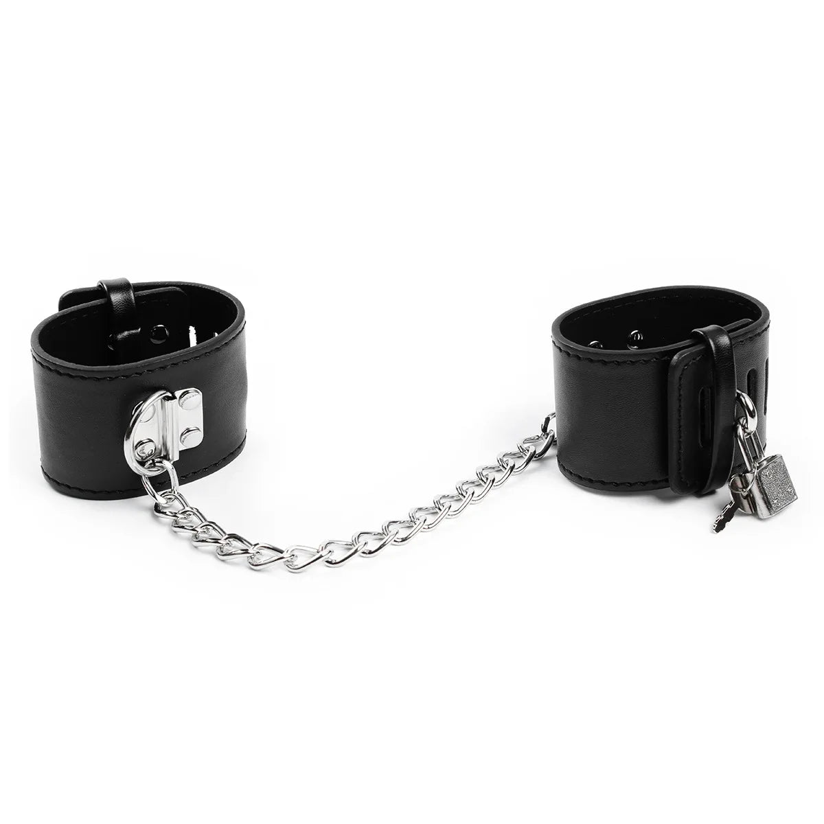 Sex Handcuff Toy with Lock 18+ Adult SM Slave Erotic Games Hand Restraint Cuffs Couple Sex Bondage Gears PU Lock Handcuffs