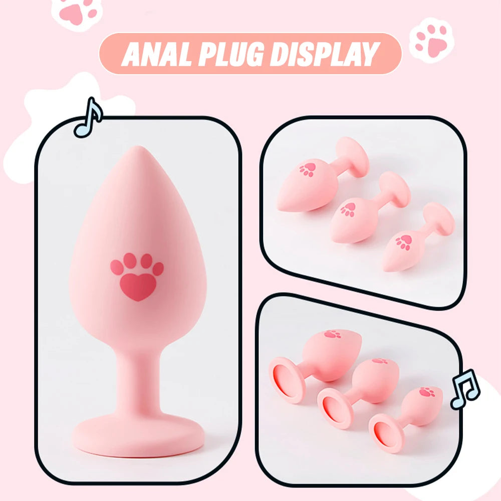 3 Sizes Soft Silicone Anal Plug Mini Butt Plug Erotic Sex Toys for Men Women Gay Couples Adult Anal Prostate Stimulator Dildo