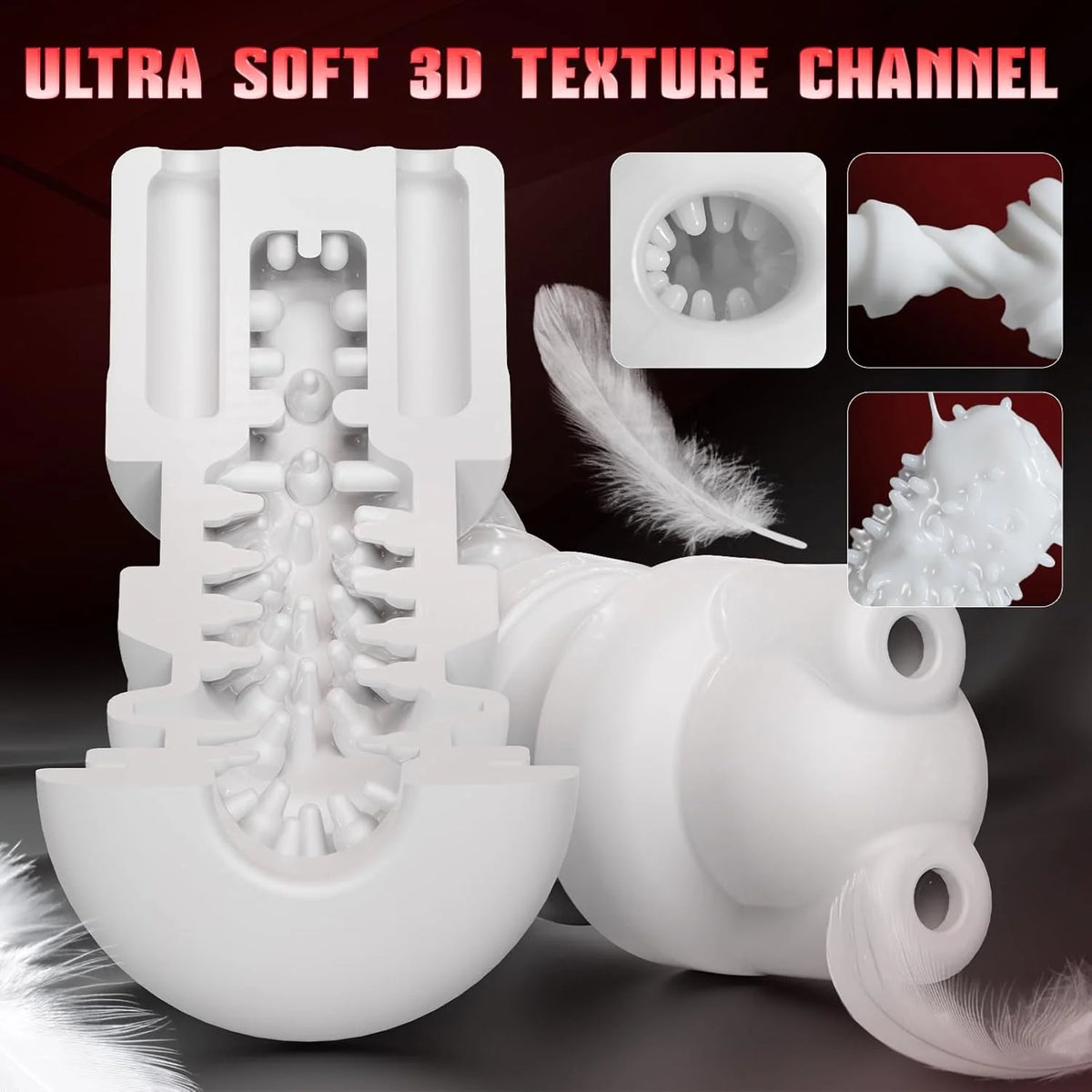 LCD Display Masturbation Cup 8 Thrusting 10 Vibrating Modes Double Motors One Key Orgasm Ultra Soft Channel Male Sex Machine