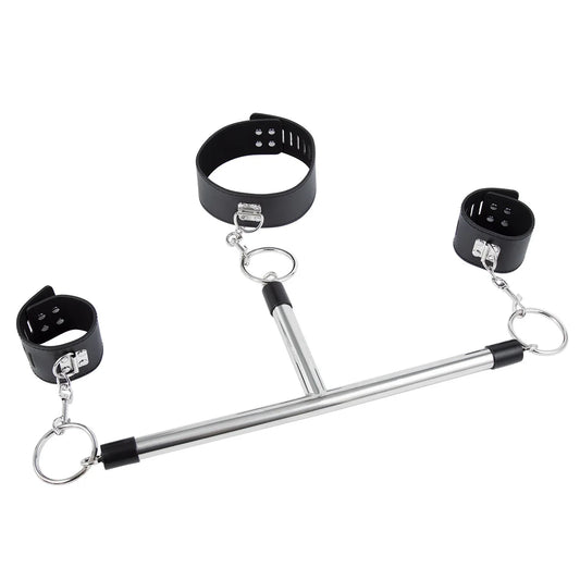 SM Slave Handcuff Bar Spreader Sex Toy Set Wrist Cuffs Neck Collar Adult Toys Kit BDSM Hand Restraint Bondage Gear 18+ Products