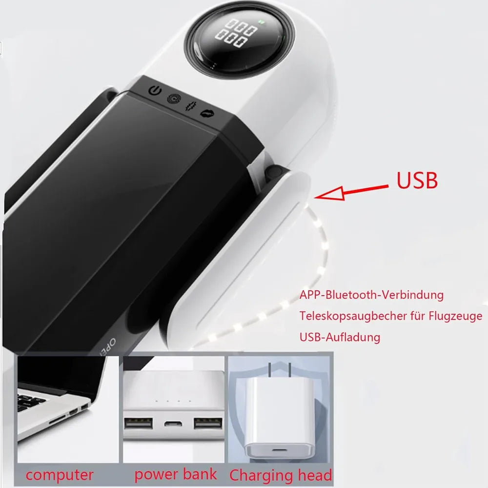 Dual Handles APP Control Male Sex Toy Mastusbator With Thrusting Sucking Penis Pump Electric Pocket Pussy for Men Adult Sex Toys