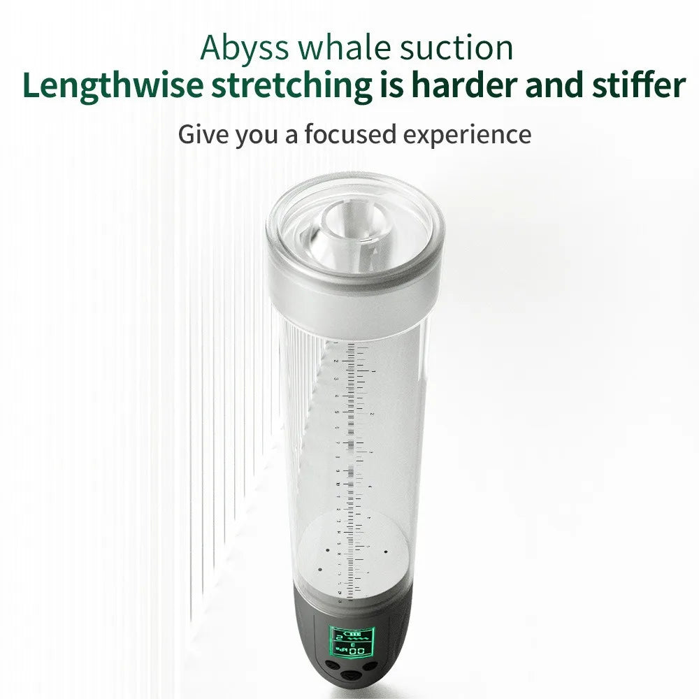LCD Male Stroking Toys Automatic Pressure Penis Erection Training Reduction Sensitivity Sex Device Suction Vibration Masturbator