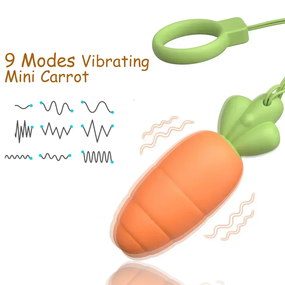 Carrot Vibrator for Women Powerful Mini Vibrating Egg Female Vagina Clitoris Stimulator Dildo Adult Sex Toys Anal Massager